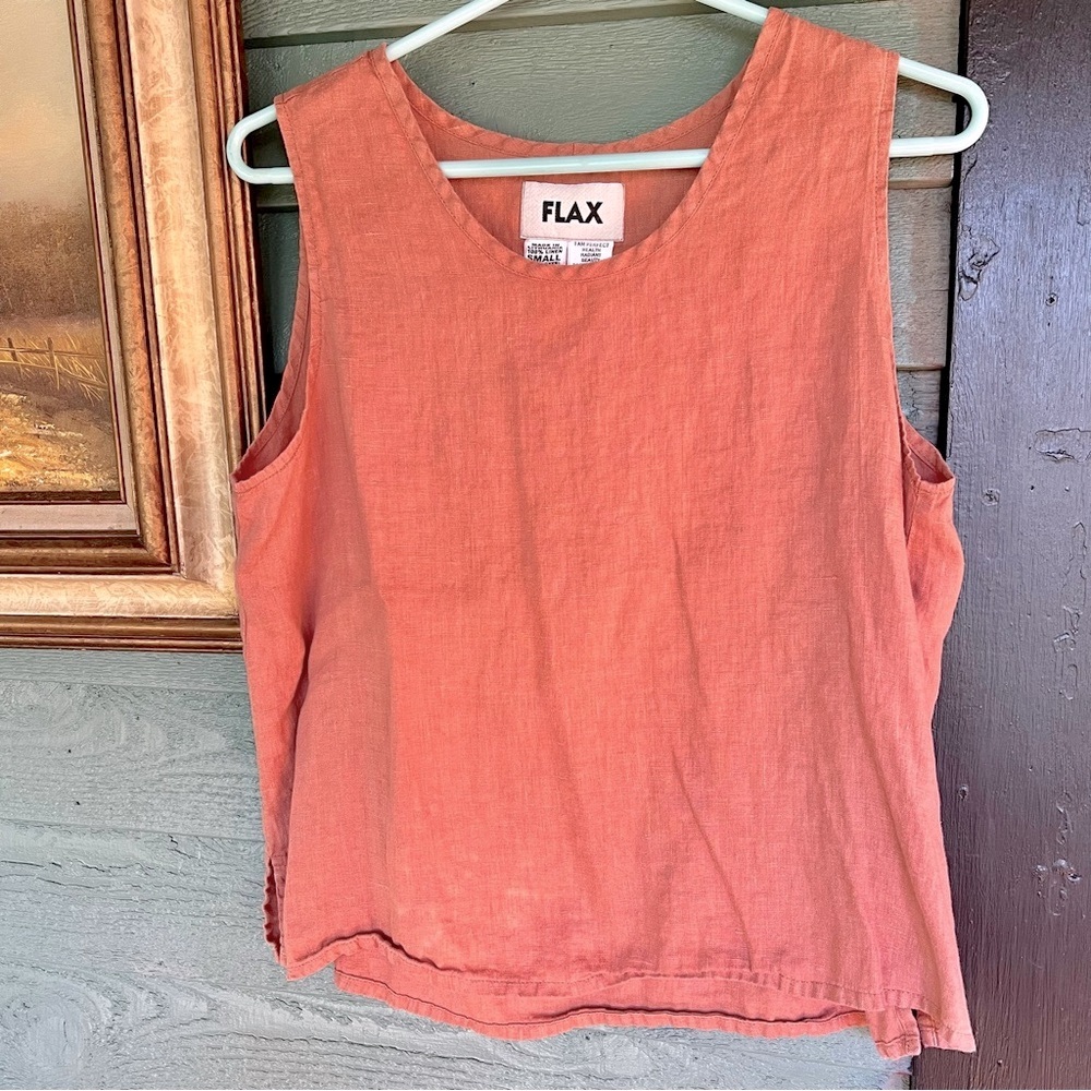 Flax Women's Tank Top - Warm Coral